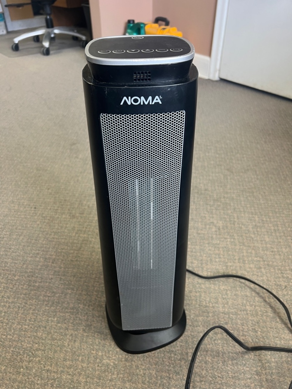 NOMA Black Portable Tower Heater 23in” Model 043-1023-8